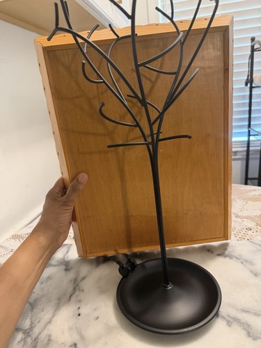 Black metal jewelry - metal, tree