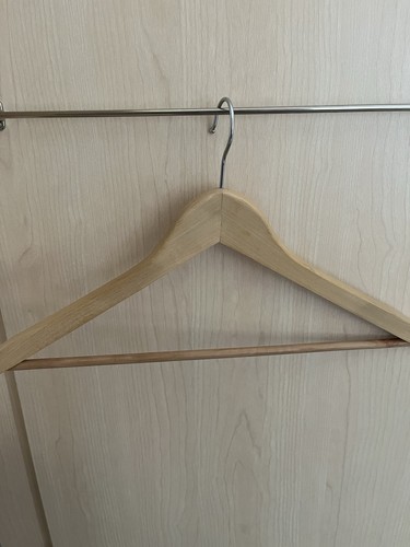Wooden coat trouser hangers - hangers, x