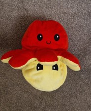 Reversible Octopus  Red/yellow Soft Plush Toy