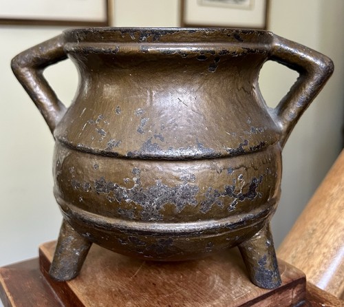 Vintage cast iron smudge pot - vintage,