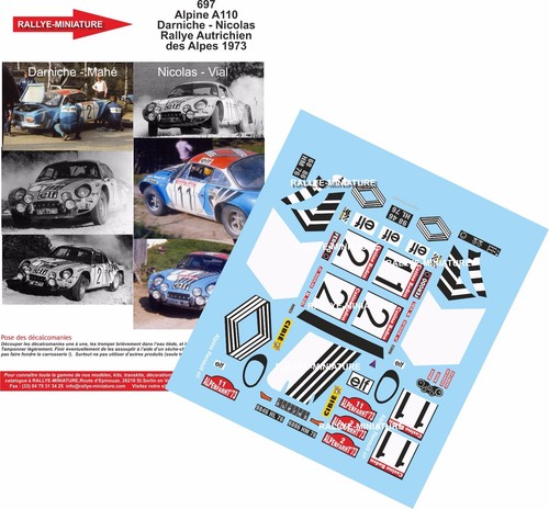 Decals ref 0697 - decals, 1/43