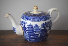 Vintage Teapot Willow Pattern