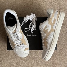 PAUL SMITH white khaki suede