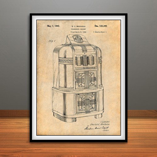 1940 rockola jukebox - jukebox, patent
