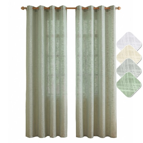 Linen look curtains voile - look,