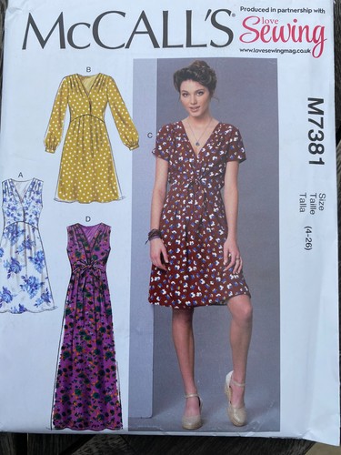Mccall sewing pattern m7381 - pattern,