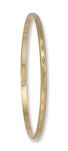 Slave bangle patterned - slave, yellow