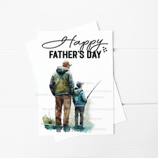 Happy Father's Day Watercolour