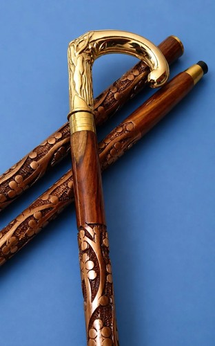 Solid brass handle walking - solid,