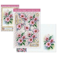 Hunkydory Pretty in Pink Floral Deco Large Decoupage Card Kit P&P Discounts ed