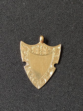 Antique J.C&S 9ct Gold Birmingham 1916 - 17 Hallmarked Shield Fob Pendant 3g