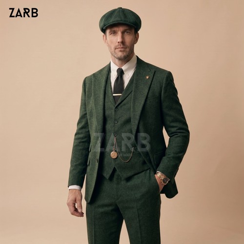 Mens green tweed - tweed, piece