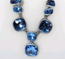 Monet Blue Faceted Glass