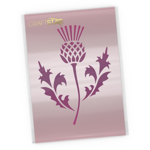 Scottish thistle stencil - scottish,