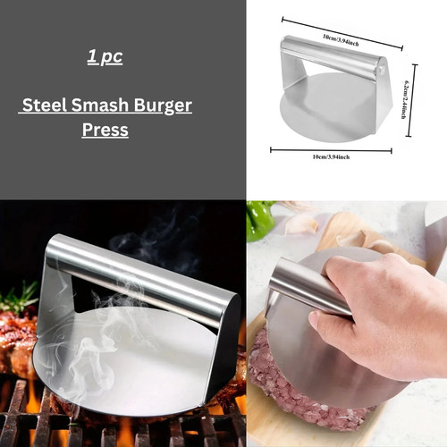 Stainless steel burger press - stainless,