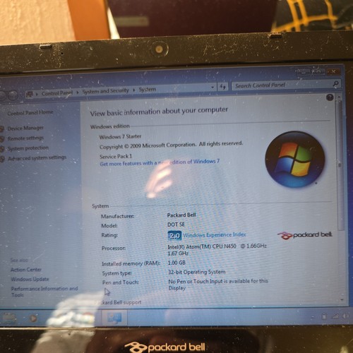 Notebook packard bell dot - packard,
