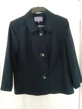 LADIES NAVY BLUE LINEN MIX