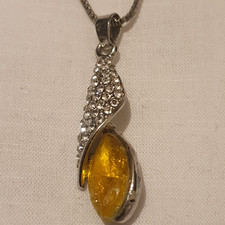 Long silver tone chain - silver,
