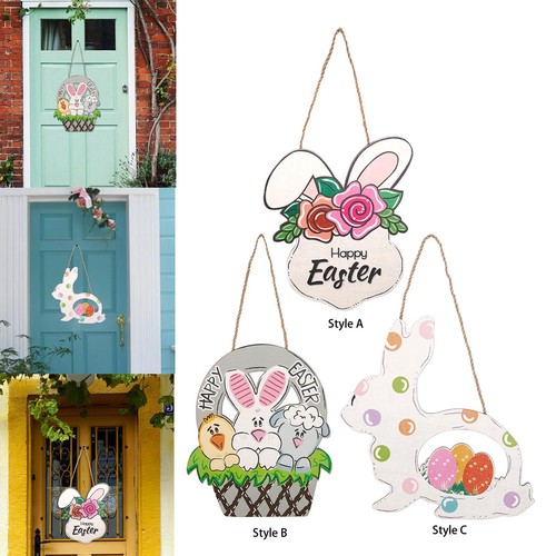 Springtime bunny wooden wall - wooden,