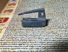 12th/13th Century Medieval Bronze Padlock With Linear Decoration, PAS Recorded