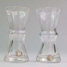 Dartington Crystal Vase Pair