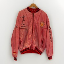 Manchester United Campri Red Bomber Football Jacket 1990/92 Size UK Large Rare