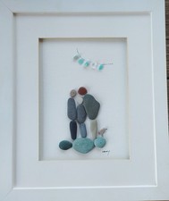 Family3 pebble art picture