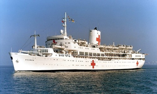 The hospital and ambulance - the,
