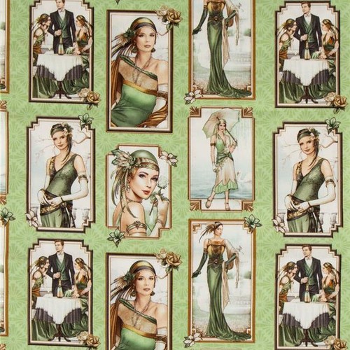 Art deco fabric craft - fabric, cotton
