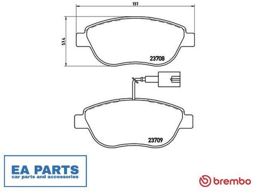 Brake pad set disc - disc, for