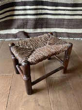 Vintage small Oak and Rush