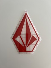 Volcom Stone Red/ Die Cut Sticker / Surf / Snowboard / Medium / 15cm Tall AT