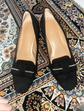 womems russell and bromley black suede umps size 5.5