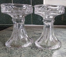 Set of 2 Marquis Waterford crystal Unity Pillar Candle Holders