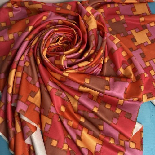 Vintage pink orange - pink, fabric