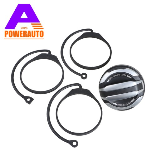 Fuel cap tank brushed - brushed, silver