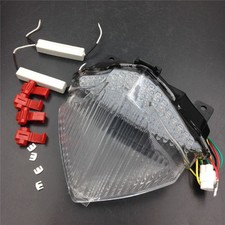 Clear Motorcycle LED Tail Light Turn Signals For Yamaha YZF R1 2004 2005 2006