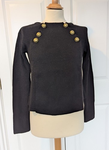 Red valentino black wool lace - black,