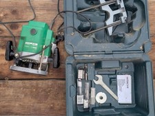 Hitachi M12V Router 1/2" Plunge Woodworking Tool with Case, Bits & Accessories