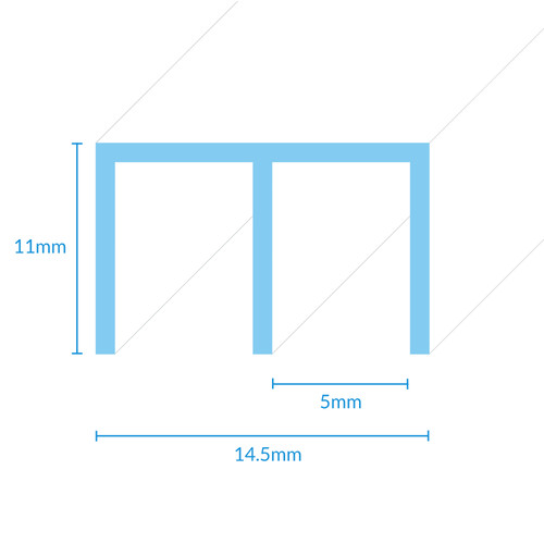 Vivarium glass runner - glass,