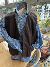 Super Soft Mans Brown Leather Waistcoat XL