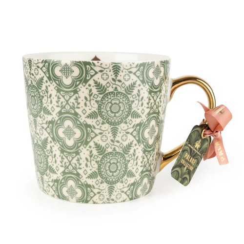 Tudor rose mug - tudor, green