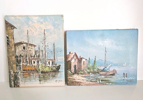 Oil paintings harbour - of, by