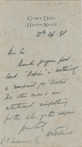 Gilbert autograph - w,