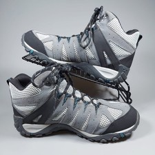 Merrell Walking Boots Womens Size 6 Accentor Mid Grey Black Outdoor Hiking Shoes