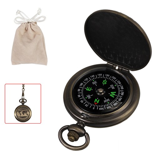 Portable compass brass watch - portable,