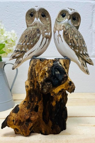 Owl ornament wooden hand - owl,