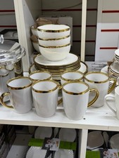 24 PCS White Ceramic Dinner