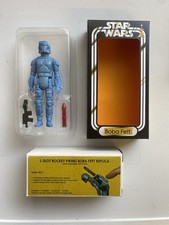 Vintage Star Wars BOBA FETT Kenner white prototype armor custom firing rocket