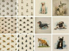 Animal Linen Look Cotton Rich